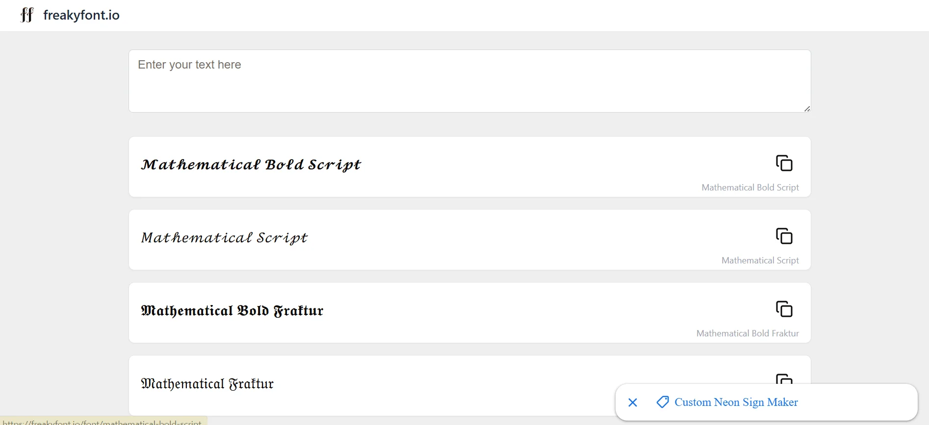 Freaky Font Generator - Copy & Paste Fancy Text - AIListingTool