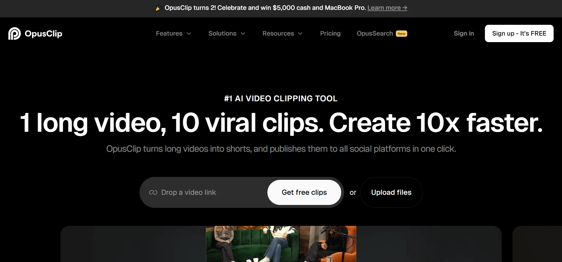 Opus Clip 2025: AI Video Editor Review & Price - AIListingTool