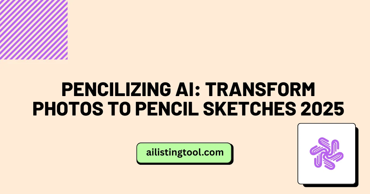 Pencilizing AI: Transform Photos to Pencil Sketches 2025