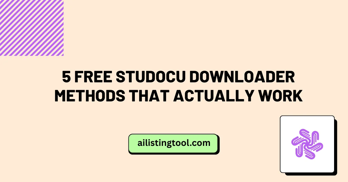5 Free StuDocu Downloader Methods That Actually Work